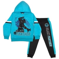 Conjunto De 2 Piezas Para Niños Marvel Black Panther Con Sudadera Y Pantalón De Forro Polar