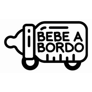 Rienda Libre - Sticker Bebé A Bordo Mamadera Con Ruedas Auto Camioneta