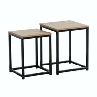 Oem - Set 2 Mesas Laterales Centro Industrial Elegante Minimalista