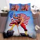 thumbnail image 1 of Hulk Hogan Holding Usa Flag Painting Quilt Duvet Cover Set Double Bedspread3-Piece Bedding Set, 1 of 5