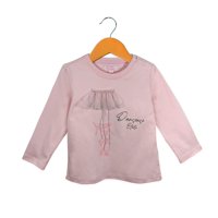 Pumucki - Polera Manga Larga Tutu Rosado Talla 3-6M