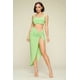 thumbnail image 1 of Conjunto de Top Corto Liso y Falda con Abertura en el Muslo para Días de Verano, 1 of 5