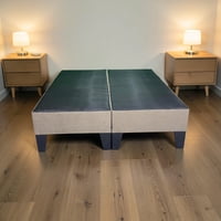 Muebles Syl - Base Para Cama 2 Plazas Beige Lino Lisboa
