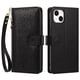 thumbnail image 2 of Funda Billetera Floral en Relieve iphone15 plus con Tarjetero y Cremallera Negro, 2 of 6