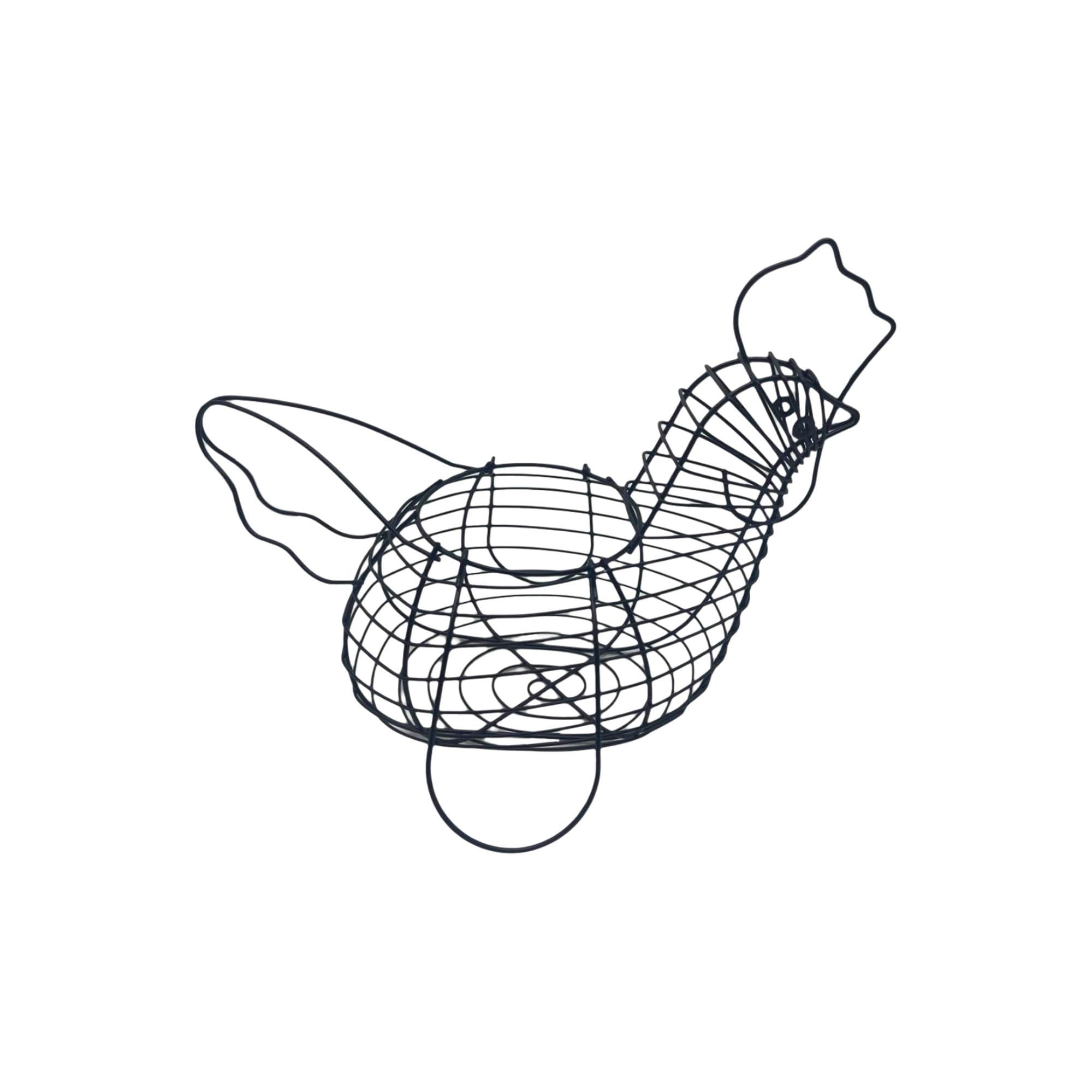 Haus - Canasto De Huevos Gallina Acero 1 Pieza Multicolor