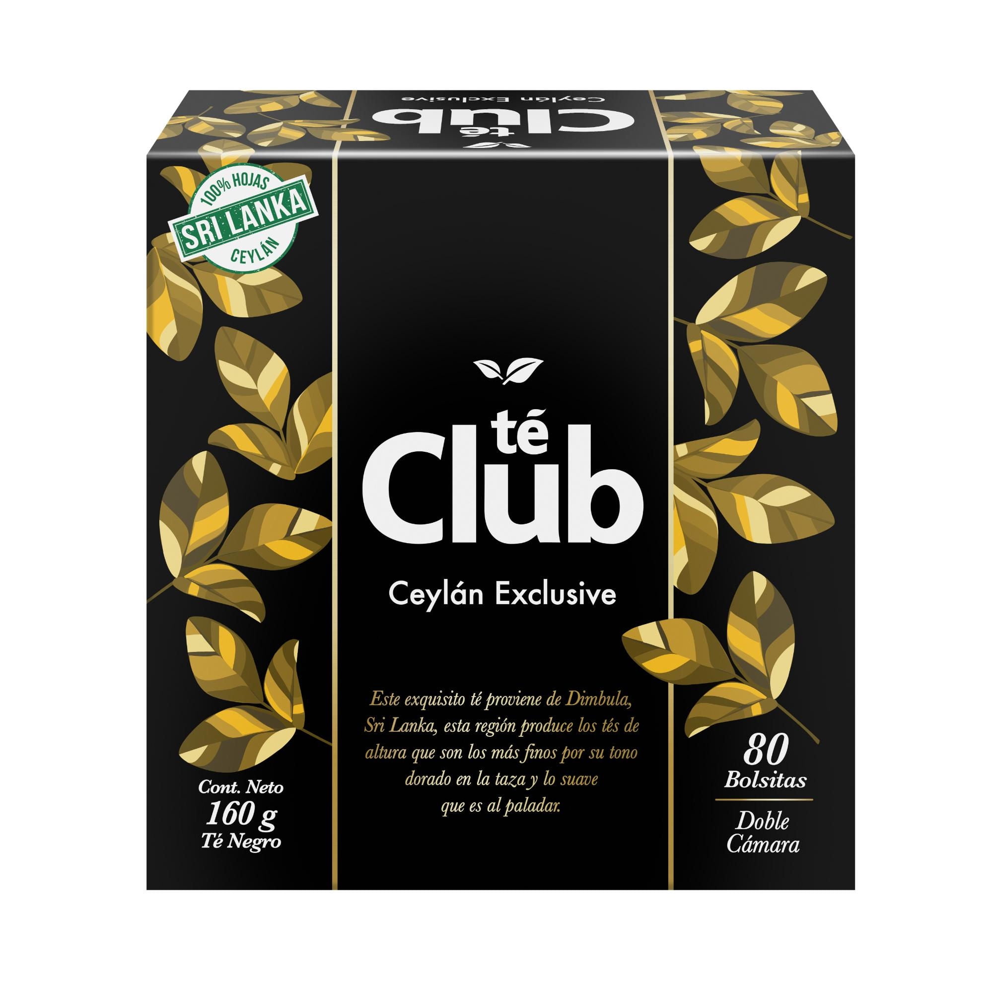 Té Ceylán Exclusive 80 Un Caja 160 g Té Club