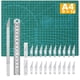 thumbnail image 1 of Alfombrilla de costura Jneoace A4 (23 × 30 cm) Kit de cuchillo con 20 cuchillas, 1 of 6