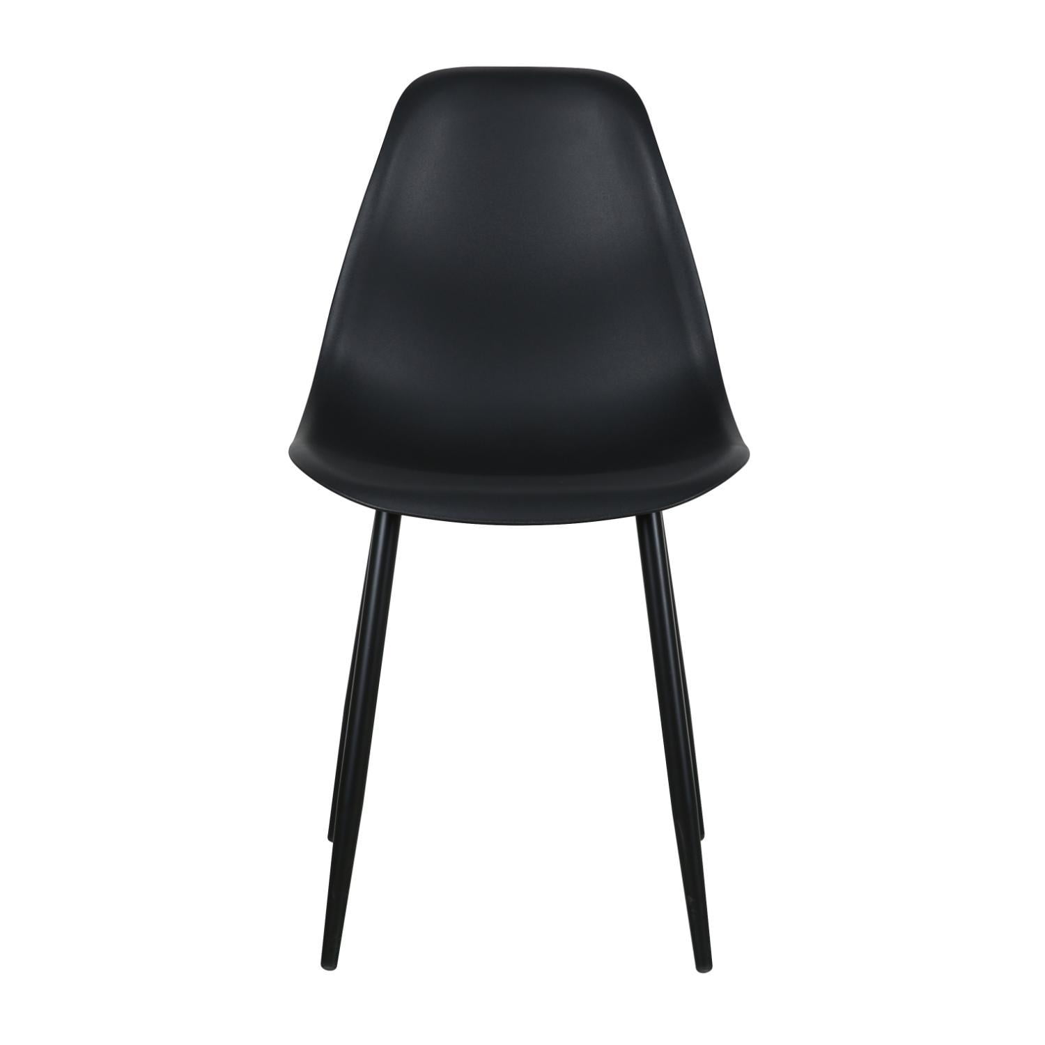 Escandinavia - Silla Deco Plastico Patas Metálicas Igor 45*53*83 Negra Negro Tamaño Unico