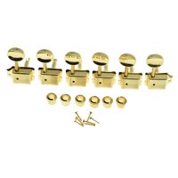 Bothyi - 6 Clavijas De Afinación Para Guitarra Eléctrica Retro Con Eje Dividido, Fáciles De Instalar, Doradas