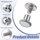 thumbnail image 4 of Uxcell 40set Tornillo de Chicago M2x4mm 3mm Longitud Metal Phillips Clavo Remache Perno Remaches Poste de Unión Tornillo para Manualidades de Cuero Cinturón Bolsa Encuadernación, Plata, 4 of 7