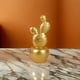 thumbnail image 4 of Adorno Cactus De Resina Dorado Decoracion Mesa Oficina D1, 4 of 6