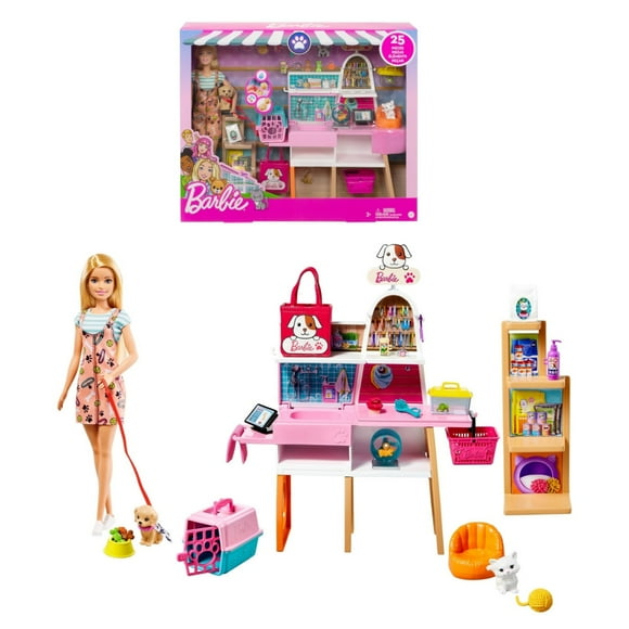 Muñeca Barbie Set de Juego Tienda para Mascotas