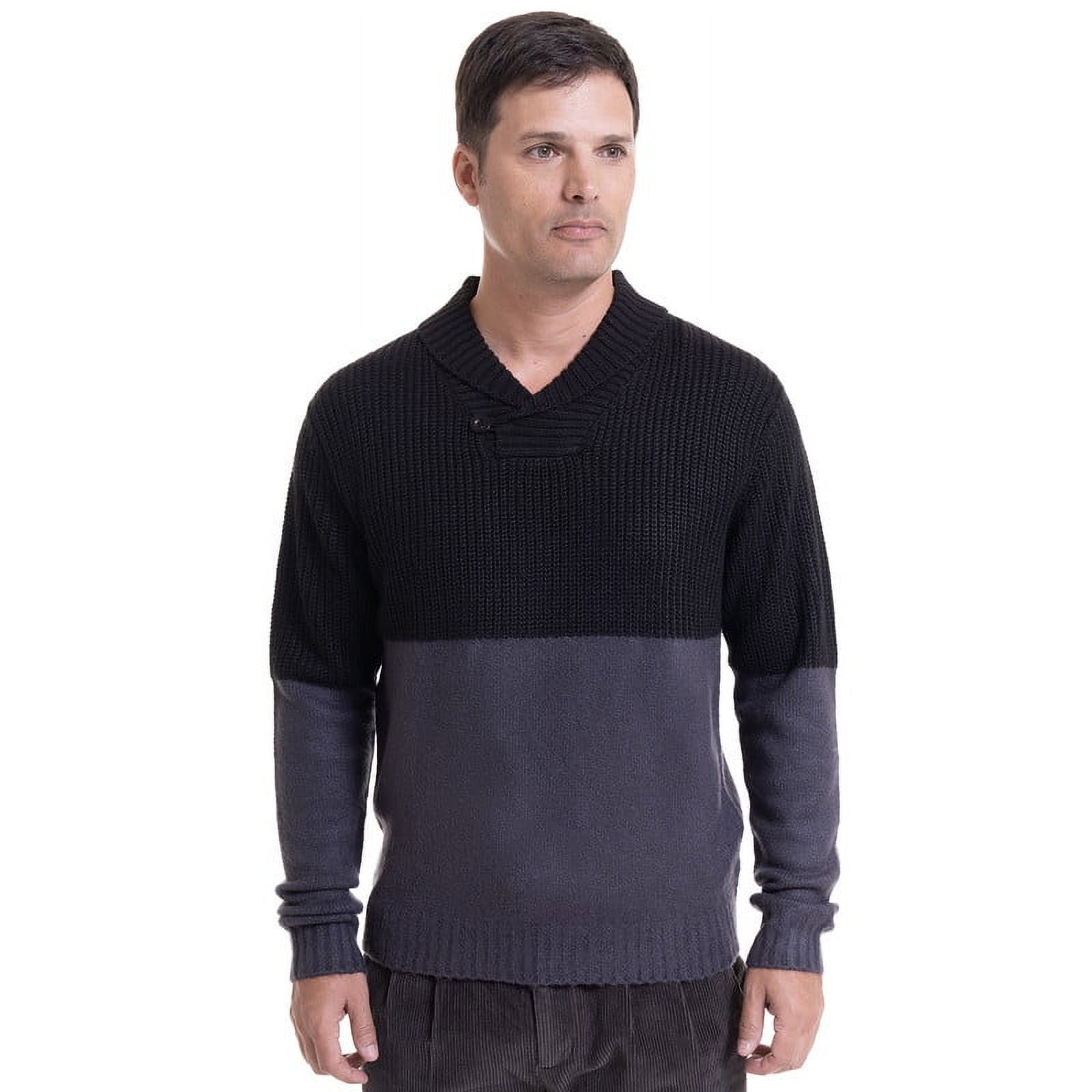 Kotting - Sweater Cuello Cruzado Gris Oscuro