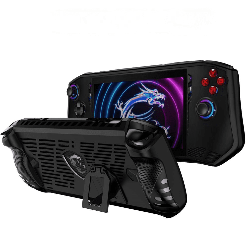 Genérico - Tpu Suave Funda Protectora Con Kickstand Para Msi Claw A1m Consola Portátil A Prueba De Golpes Cubierta Trasera Accesorios Para Juegos-negro