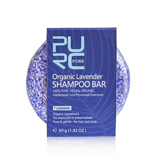 100% Organic Shampoo Bar with All Natural Essential Oils - He Shou Wu, Ginger & Botanical - Zero Waste Biodegradable Packaging
