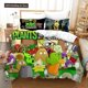 thumbnail image 1 of v967 Bed Sheets Plants Vs Bedding Sets Zombie US/Europe/UK Size Quilt Cartoon Bed Cover Duvet Cover Pillow Case - Pieces Sets Adult Boys 3-Piece Bedding Set (1 Duvet Cover + 2 Pillow Shams) Bed Sheets, 1 of 5