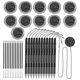 thumbnail image 1 of Set de 12 bolígrafos de seguridad negros Nadex con cadenas, 1 of 7