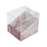 Magideal - Dispensador De Cinta Para Pestañas Con Cuchilla, Máquina Cortadora De Cinta Con Caja, Máquina De Cinta Portátil De Escritorio Con Múltiples Rejillas P Textura Rosa
