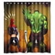 thumbnail image 1 of Cortina de ducha de superhéroe Hulk, juego de cortina de baño con ganchos, tamaño 66 x 72 pulgadas, 1 of 3