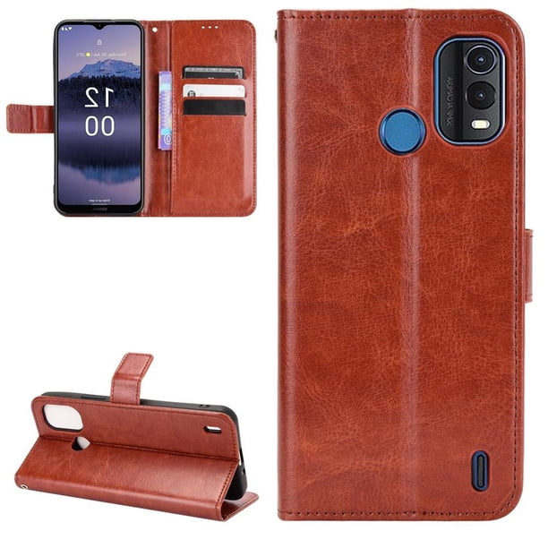 Funda tipo libro para Nokia G11 PLUS, cartera todo‑en‑uno, funda multifuncional con tarjetero y correa de muñeca desmontable