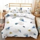 thumbnail image 1 of Cartoon Shark Attack Stripes Print Quilt Duvet Cover Set Bed Linen Bedclothes3-Piece Bedding Set, 1 of 5