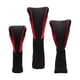 thumbnail image 2 of Fundas Para Cabezas De Golf, Duraderas Y Transpirables, De Madera, Color Negro Y Rojo, 3 Uds., 2 of 4