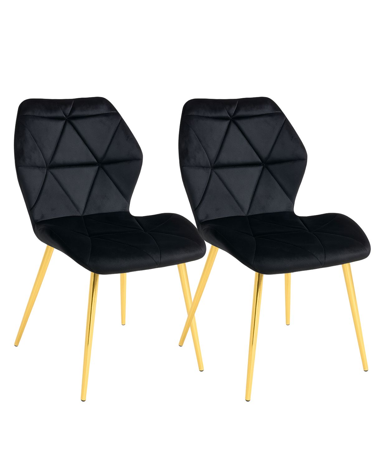 Habita2 Chile - Pack 2 Sillas Para Comedor Acolchada Aviador Gold Negro
