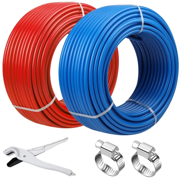 Tubo PEX Likeem de 1/2 pulgada, 30 m x 2 rollos, barrera PEX-B sin oxígeno