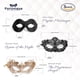 thumbnail image 2 of Máscaras de mascarada para parejas ForUnique, paquete de 3 unidades, doradas y negras, 2 of 5