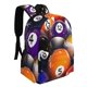 thumbnail image 2 of Billar-theme Backpack, Campus style schoolbag Bookbag with Adjustable Shoulder Straps And Large Zip Compartment, Unisex Travel Bags.42x30x15cm, 2 of 6