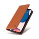 thumbnail image 3 of Funda Billetera de Cuero para iPhone 14 Plus con Tarjetero y Soporte - Tapa Magnética Marrón, 3 of 6