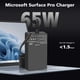 thumbnail image 2 of Cargador Skyvast de 65 W para Microsoft Surface Pro 9, 8, 7+, 7, 6, 5, 4, 3, X, 2 of 7