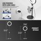 thumbnail image 4 of Luz de anillo NEEWER 18 cm bi‑color LED con soporte, 4 of 7