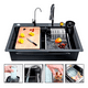 thumbnail image 1 of Lavaplatos Cascada Lavavasos Llave 2 Modos 68x45 Acero Inox, 1 of 10