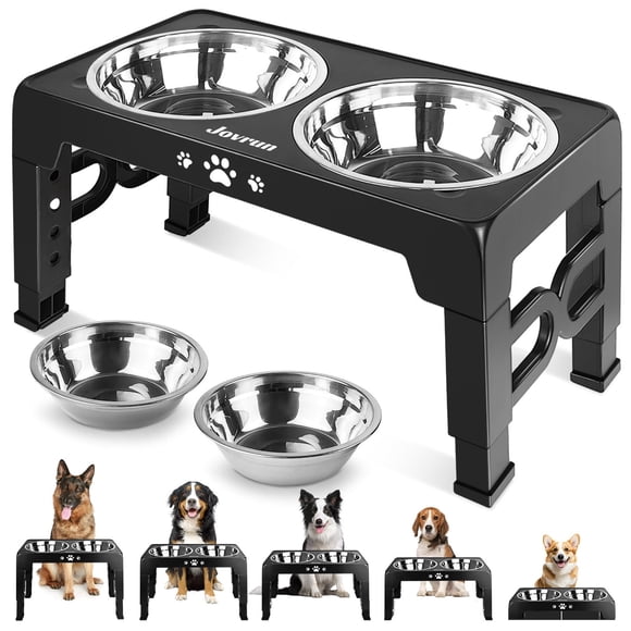 Comedero Elevado Ajustable para Perros Jovrun con 5 Alturas