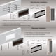 thumbnail image 3 of Smart 50" WiFi-Enabled Electric Fireplace Heater, Recessed in-Wall and Wall-Mounted, 3 of 3