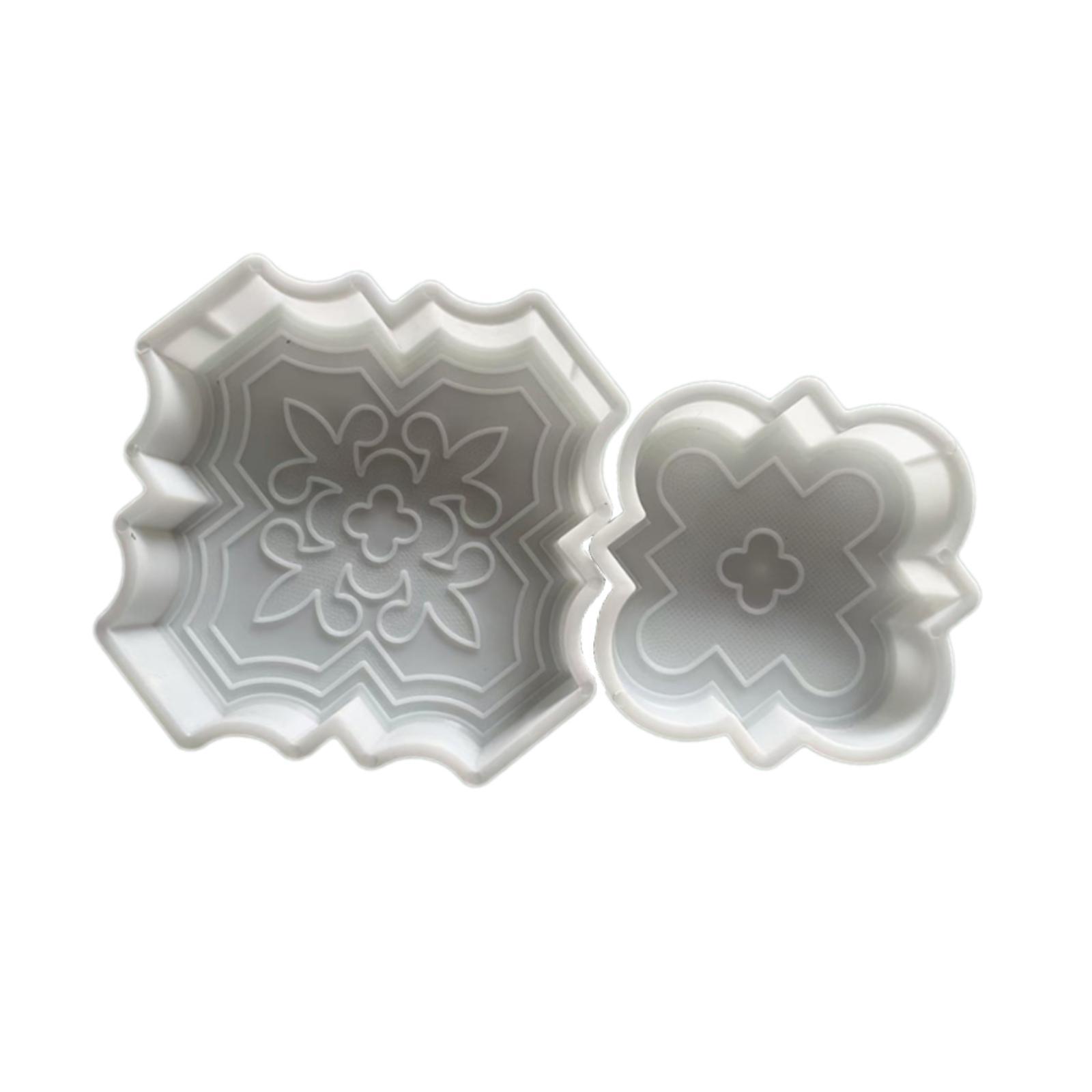 Magideal - 2 Piezas De Moldeo De Ladrillos Escalonados, Plantilla De Bricolaje, Accesorios Reutilizables Para Pavimento De Patio, Multiusos