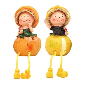 Magideal - 2 Uds Bonitos Pies Colgantes Muñeca Escultura Estatua De Resina Figurita Sentado Manualidades Escritorio Colgante Pierna Pareja Decorativa Para Adorno Muñeca Orbe