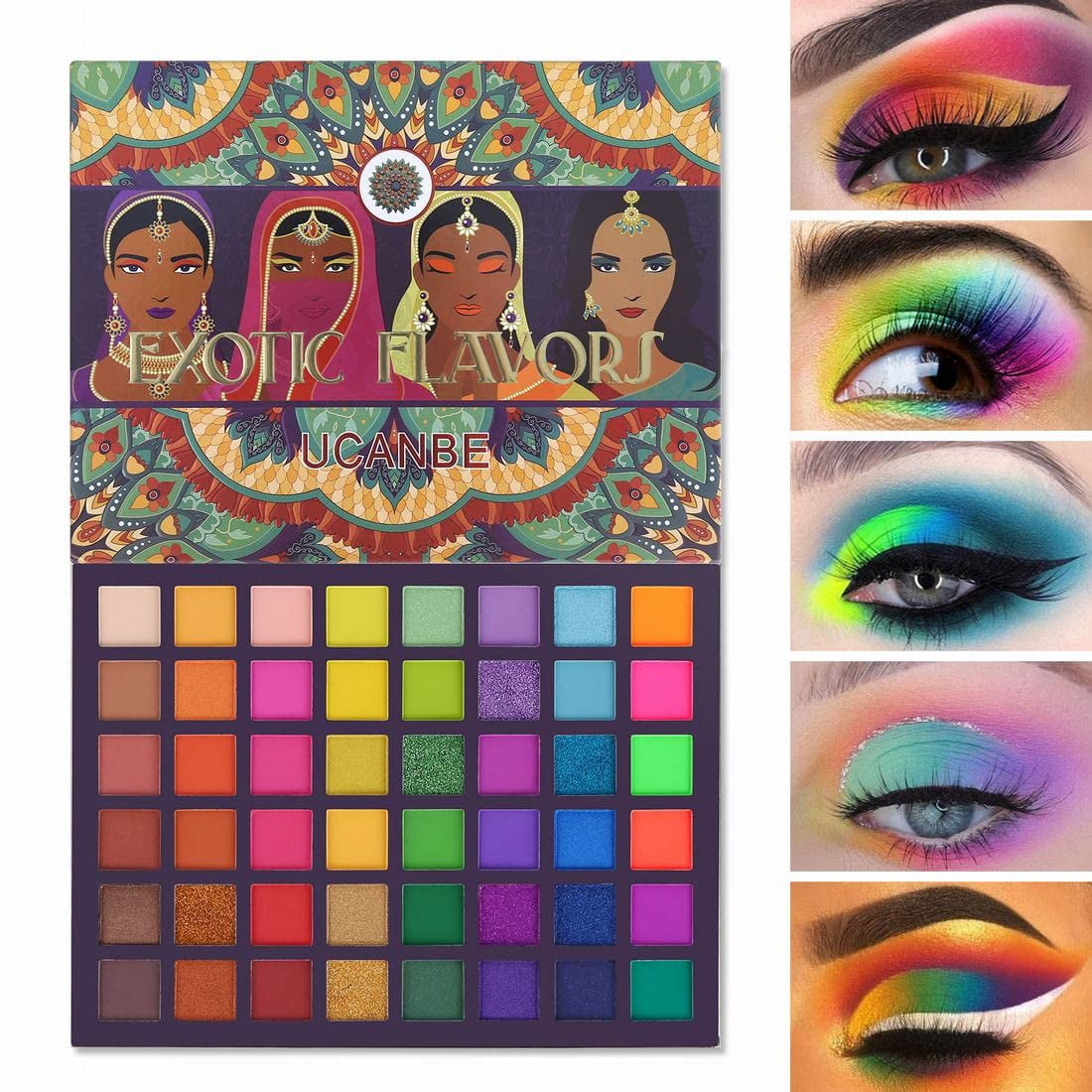 Paleta De Sombras De Ojos Ucanbe Exotic Flavors 48 Colores
