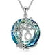 thumbnail image 1 of Collar HESHPAWS Tree of Life con Inicial A-Z Azul, 1 of 3
