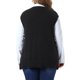 thumbnail image 3 of Agnes Orinda Chaleco de Punto sin Mangas con Cuello en V para Mujer de Talla Grande, Abertura Lateral, Casual, 4X Negro, 3 of 6