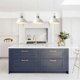 thumbnail image 4 of Lámpara colgante Susurise Kitchen de metal dorado blanco, paquete de 2, 4 of 8