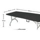 thumbnail image 3 of Mesa Plegable Camping Maleta Portatil 180 X 75 Cm Multiuso Negra, 3 of 3