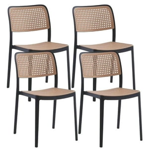 Pandalino - Pack 4 Sillas Feronia Negras | Ideal Para Exteriores | Comedor