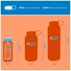 thumbnail image 5 of Botella de agua Nalgene Thrill & Motion 500 mL Flame con Blue Atoll, 5 of 6
