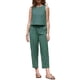 thumbnail image 2 of INSPIRE CHIC Conjunto de descanso de 2 piezas para mujer, top corto sin mangas y pantalones de pierna ancha, conjunto de verano a juego L Verde oscuro, 2 of 6