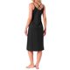 thumbnail image 3 of INSPIRE CHIC Vestido de Dormir para Mujeres de Satén sin Mangas con Doble Tirante Espagueti Cruzado en la Espalda Sexy Cuello en V Midi para Salón Talla XS Negro, 3 of 6