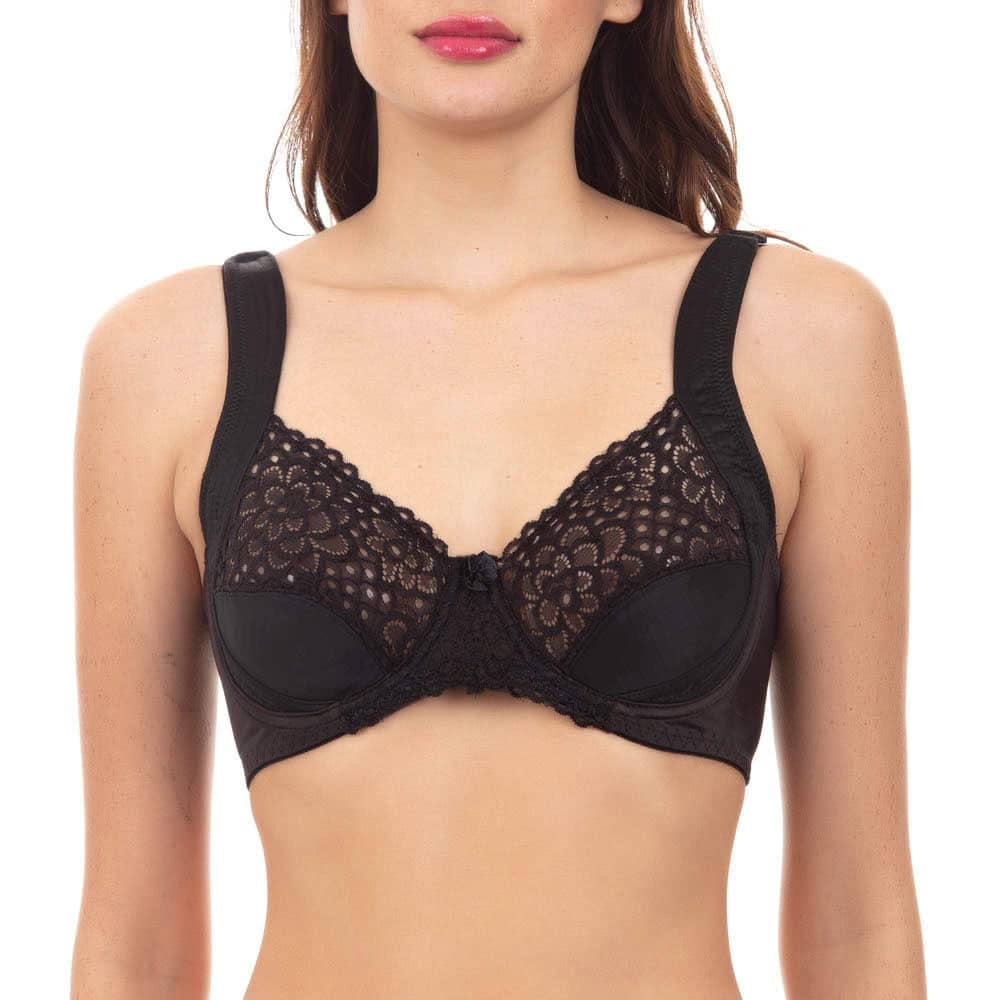 Lady Genny - Sostén Copa D Microfibra Con Encaje