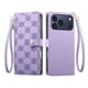 thumbnail image 1 of Funda Billetera con Cierre para [iphone 17 Promax] con Tarjetero, Soporte y Correa de ManoMorado, 1 of 5
