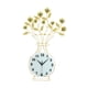 thumbnail image 4 of Reloj De Pared De Metal Decoración Hojas Adorno De Pared Florero Hogar Pasillo Dormitorio Esfera De Vidrio, 4 of 5